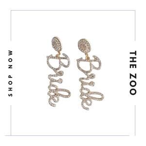 BRIDE‎ Earrings - Rhinestones
